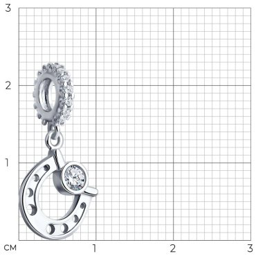 Подвеска SOKOLOV 94033052 вес 1.18 г серебро, фианит купить,NaN