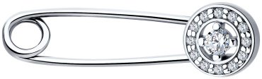 Булавка Diamant 94-140-02634-1_0,88 вес 0.88 г серебро, фианит купить,6377