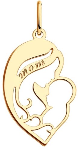 Подвеска Diamant 51-130-01599-1 вес 0.45 г золото, без вставок купить,NaN