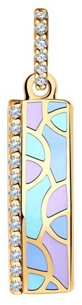 Подвеска Diamant 93-130-01574-1 вес 0.954 г серебро, фианит купить,8123