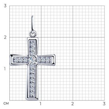Подвеска SOKOLOV 94032335 вес 1.42 г серебро, фианит купить,7683