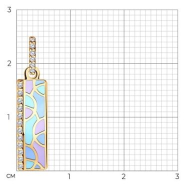 Подвеска Diamant 93-130-01574-1 вес 0.954 г серебро, фианит купить,8123