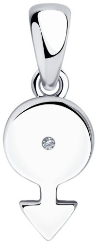 Подвеска SOKOLOV 94032606 вес 0.93 г серебро, фианит купить,9234