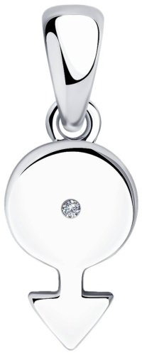 Подвеска SOKOLOV 94032606 вес 0.93 г серебро, фианит купить,9234