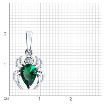 Подвеска SOKOLOV 94033239 Паук вес 0.99 г серебро, фианит купить,NaN