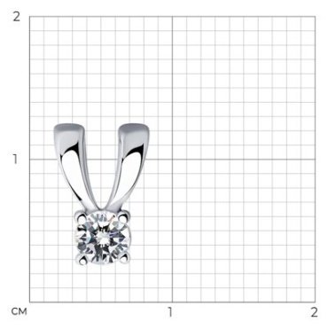 Подвеска SOKOLOV 94032830 вес 0.44 г серебро, фианит купить,NaN