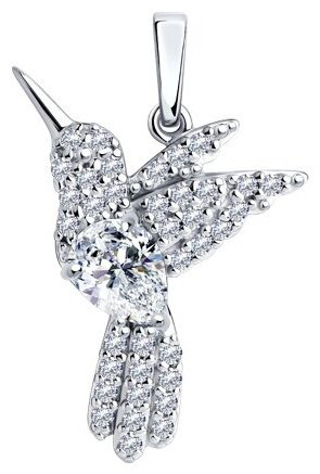 Подвеска Diamant 94-130-00672-2 вес 1.94 г серебро, фианит купить,15003