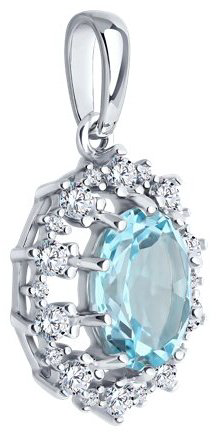 Подвеска Diamant 94-330-02042-1 вес 1.99 г серебро, фианит