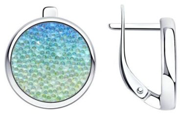 Серьги SOKOLOV 94024499 вес 4.36 г серебро, кристалл Swarovski купить,44834