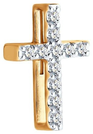 Крестик Diamant 51-230-02043-1 вес 0.5 г золото, бриллиант купить,207672