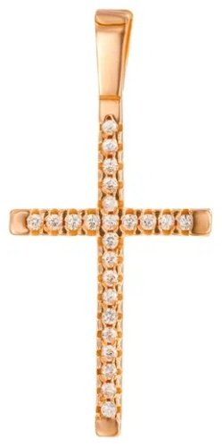 Крестик Красная пресня 5387181 вес 1.3 г серебро, фианит купить,33272