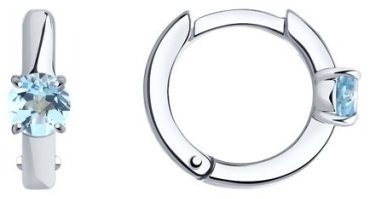 Серьги SOKOLOV 92022397 вес 1.95 г серебро, топаз купить,27050
