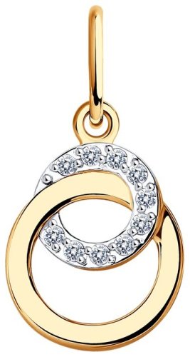 Подвеска Diamant 51-130-01475-1 вес 0.53 г золото, фианит купить,53092