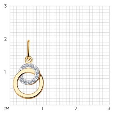 Подвеска Diamant 51-130-01475-1 вес 0.53 г золото, фианит купить,53092