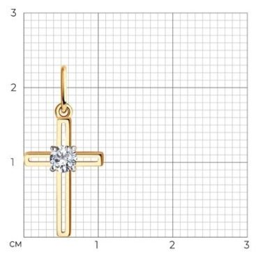 Подвеска Diamant 51-130-00870-1 вес 0.56 г золото, фианит купить,66359