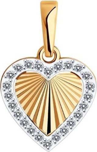 Подвеска Diamant 51-130-01078-1 вес 0.93 г золото, фианит купить,90057