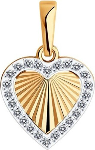 Подвеска Diamant 51-130-01078-1 вес 0.93 г золото, фианит купить,90057
