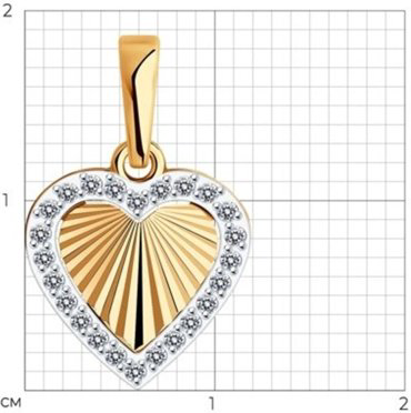 Подвеска Diamant 51-130-01078-1 вес 0.93 г золото, фианит купить,90057