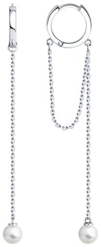 Серьги SOKOLOV 94025301 вес 3.27 г серебро, жемчуг купить,22526