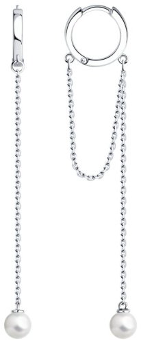 Серьги SOKOLOV 94025301 вес 3.27 г серебро, жемчуг купить,22526