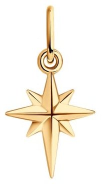 Подвеска Diamant 51-130-01105-1 вес 0.51 г золото, без вставок купить,49965