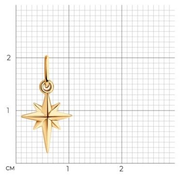 Подвеска Diamant 51-130-01105-1 вес 0.51 г золото, без вставок купить,49965