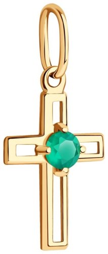 Подвеска SOKOLOV 732269 вес 0.61 г золото, агат купить,57835