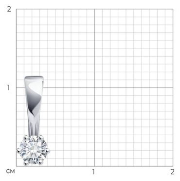 Подвеска Diamant 52-230-01780-1 вес 0.4 г золото, бриллиант купить,319494