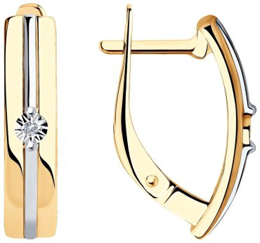 Серьги SOKOLOV 87020077 вес 2.55 г серебро, бриллиант купить,30939