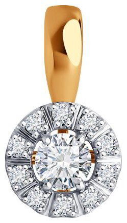 Подвеска Diamant 51-230-02496-1 вес 1.26 г золото, рубин купить,373604
