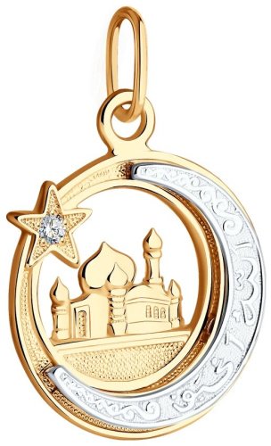Подвеска SOKOLOV 030047 вес 2.01 г золото, фианит купить,192267