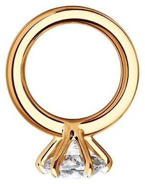 Подвеска Diamant 51-130-01236-1 вес 0.76 г золото, фианит купить,81634