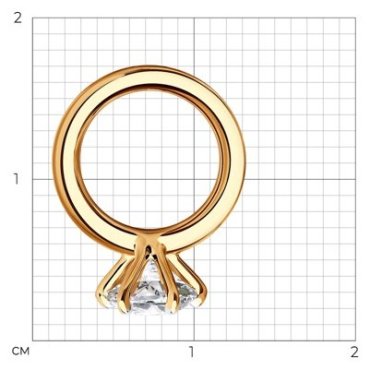 Подвеска Diamant 51-130-01236-1 вес 0.76 г золото, фианит купить,81634
