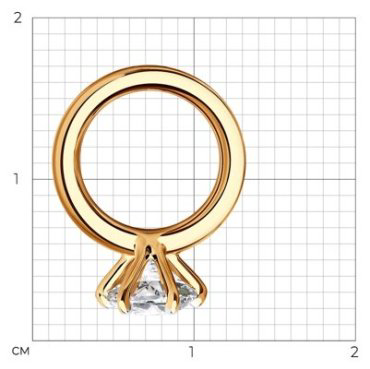 Подвеска Diamant 51-130-01236-1 вес 0.76 г золото, фианит купить,81634