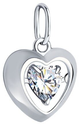 Подвеска Diamant 94-130-01565-1 вес 0.92 г серебро, фианит Swarovski купить,13205