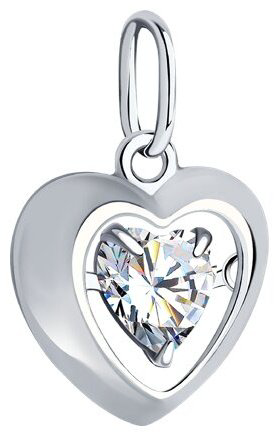Подвеска Diamant 94-130-01565-1 вес 0.92 г серебро, фианит Swarovski купить,13205