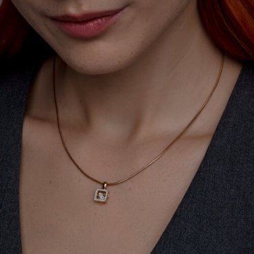 Подвеска Diamant 51-230-02623-1 вес 1.33 г золото, бриллиант купить,355411