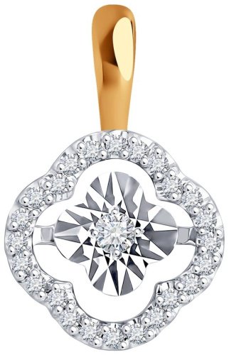 Подвеска Diamant 51-230-02613-1 вес 1.23 золото, бриллиант