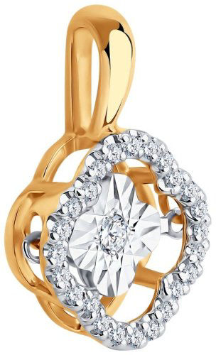 Подвеска Diamant 51-230-02613-1 вес 1.23 золото, бриллиант купить,278958