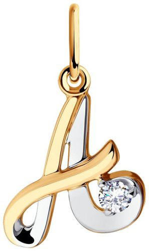 Подвеска Diamant 51-130-00554-1 вес 0.85 г золото, фианит купить,97265