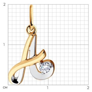Подвеска Diamant 51-130-00554-1 вес 0.85 г золото, фианит купить,97265