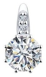 Подвеска SOKOLOV 89030001-sk12 вес 1.41 г серебро, фианит Swarovski купить,44999