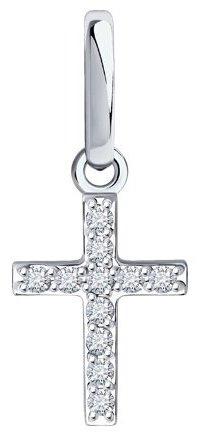 Крестик Diamant 52-130-02044-1 вес 0.42 г золото, бриллиант купить,122138