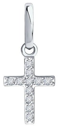 Крестик Diamant 52-130-02044-1 вес 0.42 г золото, бриллиант купить,122138
