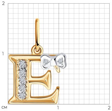 Подвеска SOKOLOV 030654 вес 0.88 г золото, фианит купить,79490