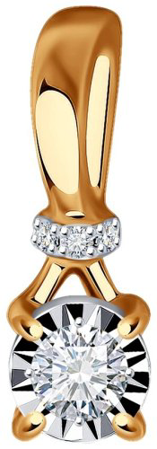 Подвеска Diamant 51-230-01683-1 вес 0.58 золото, бриллиант купить,274949