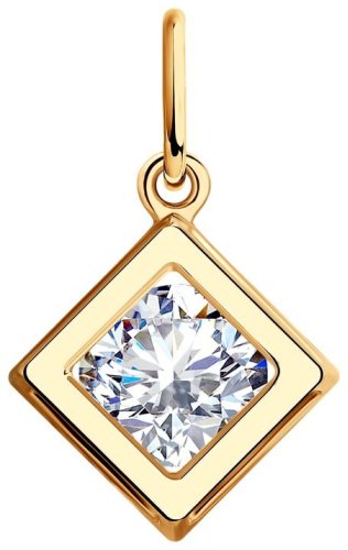 Подвеска Diamant 51-130-00845-1 вес 1.1 г золото, фианит купить,117498