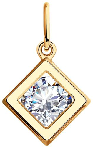 Подвеска Diamant 51-130-00845-1 вес 1.1 г золото, фианит купить,117498