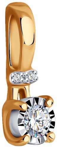 Подвеска Diamant 51-230-01683-1 вес 0.58 золото, бриллиант купить,274949