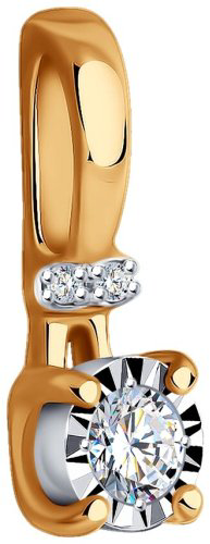 Подвеска Diamant 51-230-01683-1 вес 0.58 золото, бриллиант купить,274949